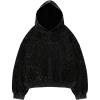 image:imageSOLY HUX Mens Glitter Oversized Hoodies Sparkly Long Sleeve Shirts Party Hooded Sweatshirts TopsBlack Glitter