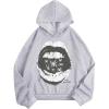 image:imageSOLY HUX Mens Graphic Hoodies Oversized Drop Shoulder Long Sleeve Streetwear Vintage Pullover SweatshirtLight Grey Graphic