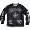 image:imageSOLY HUX Mens Letter Graphic Tees Crew Neck Long Sleeve 2 in 1 T Shirt Tops StreetwearBlack Letter