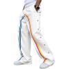 image:imageSOLY HUX Mens Striped Baggy Pants Wide Leg Side Button Tear Away Sweatpants with PocketsWhite Striped