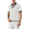 image:imageSOLY HUX Mens Striped Cable Knit Sweater Vest V Neck Sleeveless Casual School Sweater TopsWhite Striped