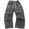 image:imageSOLY HUX Mens Wide Leg Sweatpants Vintage Drawstring Baggy Pants Y2k StreetwearPure Grey