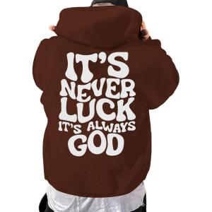 image:imageSOLY HUX Hoodies for Men Letter Graphic Sweatshirt Drawstring Long Sleeve Casual Pullover TopsBrown Letter Printed