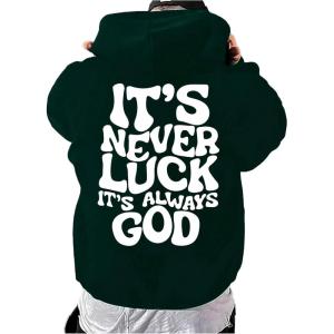 image:imageSOLY HUX Hoodies for Men Letter Graphic Sweatshirt Drawstring Long Sleeve Casual Pullover TopsDark Green Letter Printed
