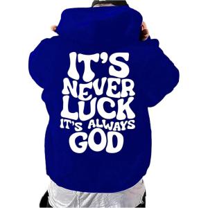 image:imageSOLY HUX Hoodies for Men Letter Graphic Sweatshirt Drawstring Long Sleeve Casual Pullover TopsRoyal Blue Letter Printed
