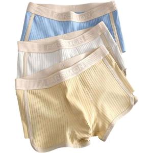 image:imageSOLY HUX Mens Boxer Briefs 3 Packs Trunks Mid Rise Underwear Stretchy Knitted PantiesYellow White Multi