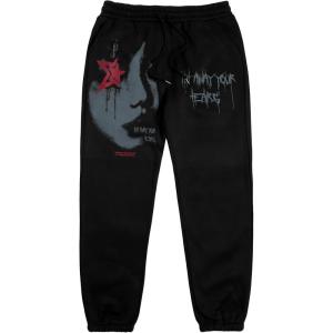 image:imageSOLY HUX Mens Graphic Sweatpants Drawstring Elastic Waist Y2k Joggers Pants StreetwearBlack Graphic