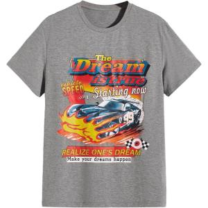 image:imageSOLY HUX Mens Graphic Tees Short Sleeve Round Neck T Shirts Casual Summer Beach TopsGrey Car Graphic