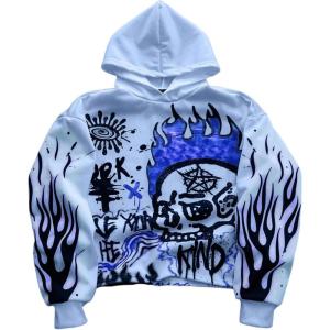 image:imageSOLY HUX Mens Grunge Graphic Hoodies Y2k Baggy Hooded Sweatshirts Fall Clothes StreetwearBlue Graphic
