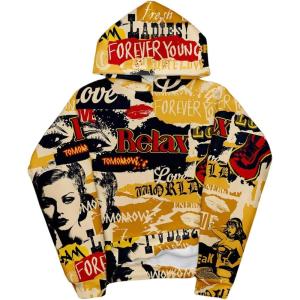 image:imageSOLY HUX Mens Vintage Graphic Hoodies Novelty Print Hooded Sweatshirt Pullovers StreetwearYellow Graphic