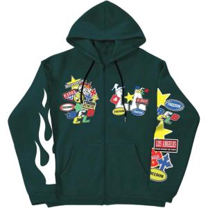 image:imageSOLY HUX Mens Y2k Graphic Zip Up Hoodies Drawstring Long Sleeve Casual Sweatshirt Jacket with PocketsBlack Graphic