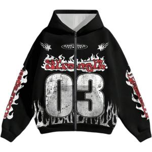 image:imageSOLY HUX Mens Y2k Number Graphic Zip Up Hoodie Sweatshirt Gothic Long Sleeve Hooded Casual Jacket StreetwearBlack Letter