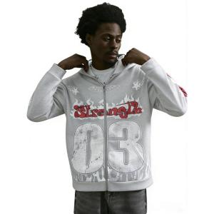 image:imageSOLY HUX Mens Y2k Number Graphic Zip Up Hoodie Sweatshirt Gothic Long Sleeve Hooded Casual Jacket StreetwearGrey Letter