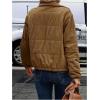 image:imageSOLY HUX Womens Corduroy Quilted Puffer Jacket Zip Up Long Sleeve Padded Bomber Barn Jackets Coat with PocketsPlain Brown