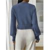 image:imageSOLY HUX Womens Long Sleeve V Neck Wrap Belted Sweater Elegant Office Knitted Crop Tops Fall OutfitsDark Blue