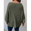 image:imageSOLY HUX Womens Plus Size Oversized Sweater Fall Fashion Crewneck Long Sleeve Casual Pullover TopsPlain Dark Green
