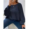 image:imageSOLY HUX Womens Plus Size Oversized Sweater Fall Fashion Crewneck Long Sleeve Casual Pullover TopsSolid Blue