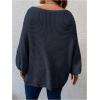 image:imageSOLY HUX Womens Plus Size Oversized Sweater Fall Fashion Crewneck Long Sleeve Casual Pullover TopsSolid Blue
