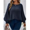 image:imageSOLY HUX Womens Plus Size Oversized Sweater Fall Fashion Crewneck Long Sleeve Casual Pullover TopsSolid Blue