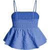 image:imageSOLY HUX Womens Spaghetti Strap Ruffle Hem Peplum Cami Top Jacquard CamisoleBlue Jacquard