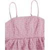 image:imageSOLY HUX Womens Spaghetti Strap Ruffle Hem Peplum Cami Top Jacquard CamisolePink Jacquard
