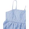 image:imageSOLY HUX Womens Spaghetti Strap Ruffle Hem Peplum Cami Top Jacquard CamisolePlain Blue Jacquard
