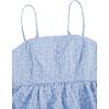 image:imageSOLY HUX Womens Spaghetti Strap Ruffle Hem Peplum Cami Top Jacquard CamisolePlain Blue Jacquard