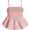 image:imageSOLY HUX Womens Spaghetti Strap Ruffle Hem Peplum Cami Top Jacquard CamisolePlain Dusty Pink