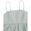 image:imageSOLY HUX Womens Spaghetti Strap Ruffle Hem Peplum Cami Top Jacquard CamisolePlain Green Jacquard