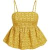 image:imageSOLY HUX Womens Spaghetti Strap Ruffle Hem Peplum Cami Top Jacquard CamisolePlain Ginger