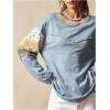 image:imageSOLY HUX Womens Boho Floral T Shirt Crew Neck Long Sleeve Patched Tee Casual Loose Fit TopsBlue Floral