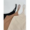 image:imageSOLY HUX Womens Button Down Ribbed Cami Top 3 Piece Spaghetti Strap Sexy Crop Camisole TopsBeige Brown Black