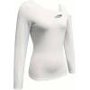 image:imageSOLY HUX Womens Cut Out Cold Shoulder Tops Long Sleeve Fitted Asymmetrical Going Out T ShirtsPure White