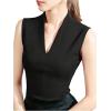 image:imageSOLY HUX Womens Dressy Tank Tops V Neck Sleeveless Business Casual Work Office TopsPure Black