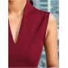 image:imageSOLY HUX Womens Dressy Tank Tops V Neck Sleeveless Business Casual Work Office TopsPure Burgundy