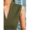 image:imageSOLY HUX Womens Dressy Tank Tops V Neck Sleeveless Business Casual Work Office TopsPure Dark Green