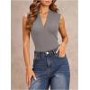 image:imageSOLY HUX Womens Dressy Tank Tops V Neck Sleeveless Business Casual Work Office TopsPure Grey