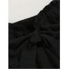 image:imageSOLY HUX Womens Frill Trim Tie Front Tube Top Sleeveless Strapless Ruffle Summer TopsPure Black