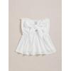 image:imageSOLY HUX Womens Frill Trim Tie Front Tube Top Sleeveless Strapless Ruffle Summer TopsPure White