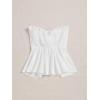 image:imageSOLY HUX Womens Frill Trim Tie Front Tube Top Sleeveless Strapless Ruffle Summer TopsPure White
