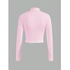 image:imageSOLY HUX Womens Full Zip Workout Running Crop Tops Athletic Jacket Long Sleeve Yoga Cropped Tee ShirtsSolid Pink