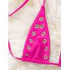 image:imageSOLY HUX Womens Grommet Eyelet Halter Bikini Top Tie Backless Swim Tops Beach WearPure Hotpink