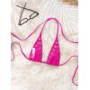 image:imageSOLY HUX Womens Grommet Eyelet Halter Bikini Top Tie Backless Swim Tops Beach WearPure Hotpink