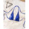 image:imageSOLY HUX Womens Grommet Eyelet Halter Bikini Top Tie Backless Swim Tops Beach WearPure Royal Blue