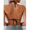 image:imageSOLY HUX Womens Grommet Eyelet Halter Bikini Top Tie Backless Swim Tops Beach WearSolid Black