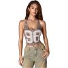 image:imageSOLY HUX Womens Jersey Halter Tops Y2k Number Graphic Mesh Cowl Neck Draped Front Tie Backless Sleeveless Crop Tank TopMulti Camo