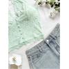 image:imageSOLY HUX Womens Lace Halter Top Deep V Open Back Crop Tank Going Out Vest Shirts Coquette ClothesMint Green