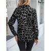 image:imageSOLY HUX Womens Leopard Button Down Shirt Cheetah Print Collared Long Sleeve Casual Work Tops BlouseBlack Grey Leopard