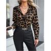 image:imageSOLY HUX Womens Leopard Button Down Shirt Cheetah Print Collared Long Sleeve Casual Work Tops BlouseMulticoloured Leopard