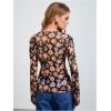 image:imageSOLY HUX Womens Long Sleeve Shirts Boho Floral Print Blouses Button Down V Neck Fitted TopsBlack Floral